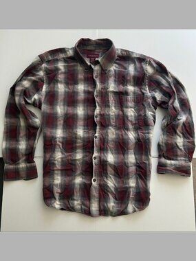 Covington Long Sleeve Button Up Flannel Shirt - Size Adult Large
